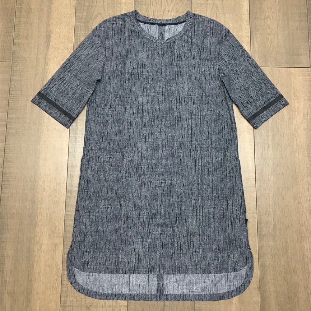 Lululemon Dress Womens Size 6 Black Get it On Burlap Texture Dune UPF 50 Travel